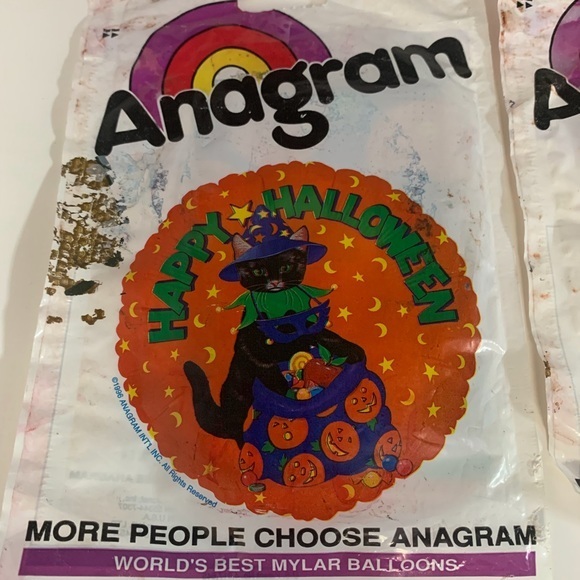 Vintage Anagram cat‎ Halloween witch balloons - Picture 2 of 3